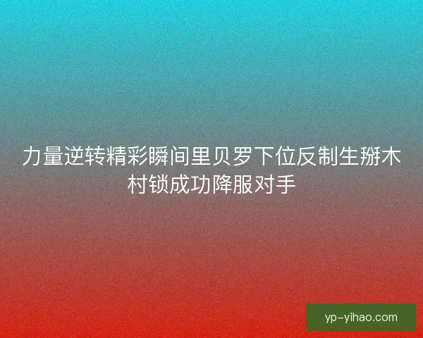 力量逆转精彩瞬间里贝罗下位反制生掰木村锁成功降服对手